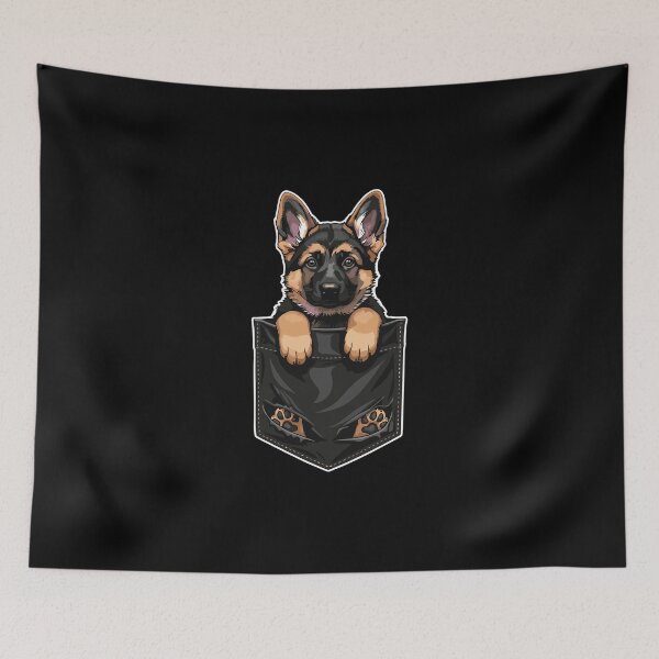 Item preview, German Shepherd Puppy Pocket Dog Lover Pet Owner designed and sold by PopStars1993.