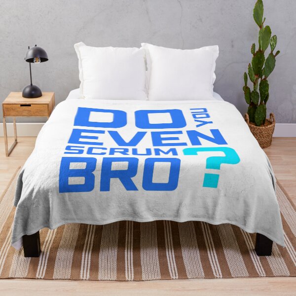 Item preview, Funny Scrum Master - Do You Even Scrum Bro Agile Tech - Blue and Cyan Edition designed and sold by 3hornCreations.