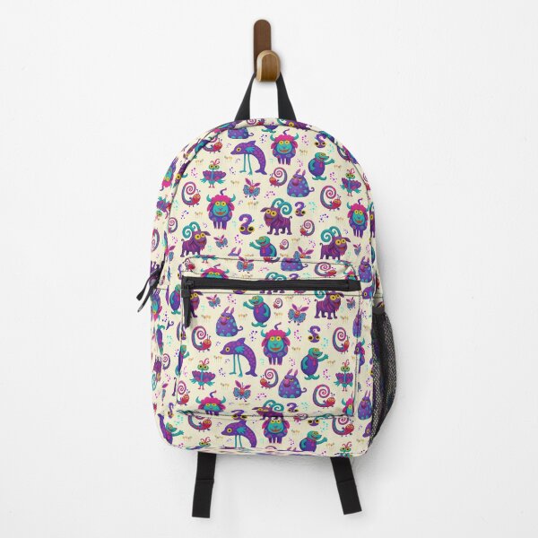 Artikelvorschau, Whimsical Monster Friends Pattern - Cute Colorful Fantasy Creatures entworfen und verkauft von PatykArt.