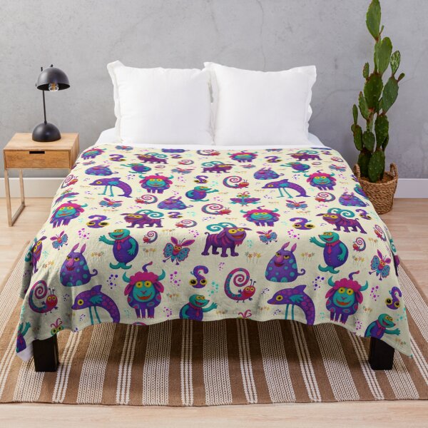 Item preview, Whimsical Monster Friends Pattern - Cute Colorful Fantasy Creatures designed and sold by PatykArt.