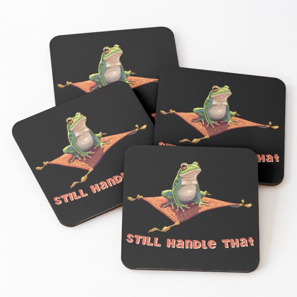Item preview, Still Handle That – Funny Frog on a Flying Carpet designed and sold by TestudoDesign.