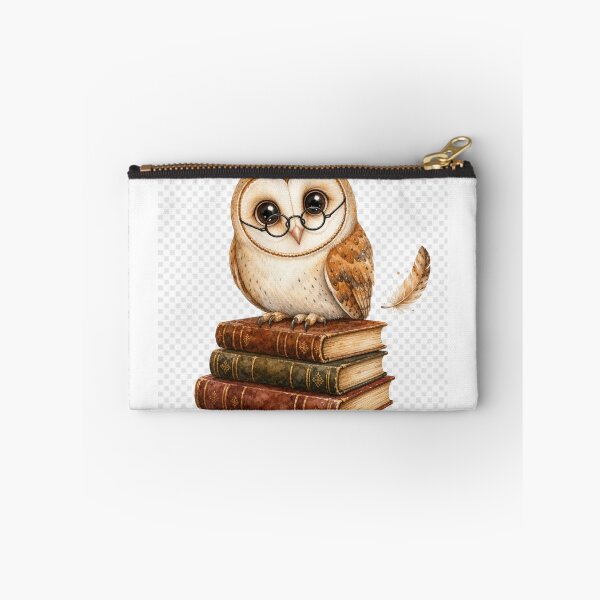 Item preview, Clever reading owl on a stack of books Kawaii designed and sold by BoosterShop.