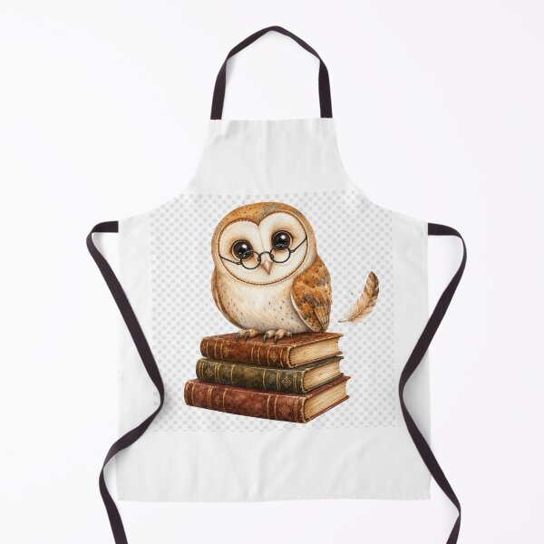 Item preview, Clever reading owl on a stack of books Kawaii designed and sold by BoosterShop.