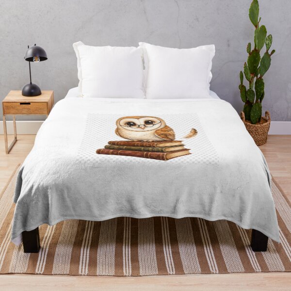 Item preview, Clever reading owl on a stack of books Kawaii designed and sold by BoosterShop.