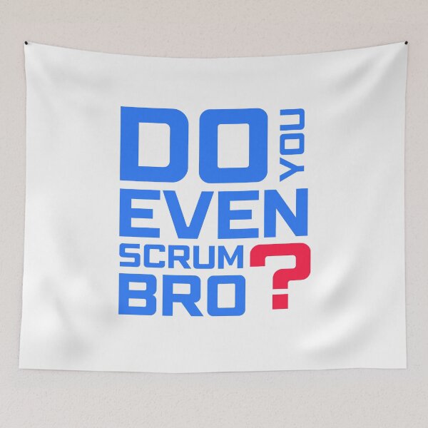 Item preview, Funny Scrum Master - Do You Even Scrum Bro Agile Tech - Blue and Red Edition designed and sold by 3hornCreations.