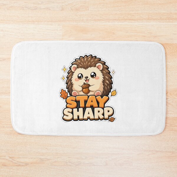 Item preview, Stay Sharp Hedgehog with Acorn Kawaii designed and sold by BoosterShop.