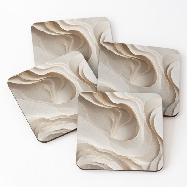 Item preview, Woven Stillness | Wabi-Sabi Abstract Paper Wave Wall Art | Neutral Beige Textured Print | Japandi Home Decor designed and sold by SoftSpaceDesign.