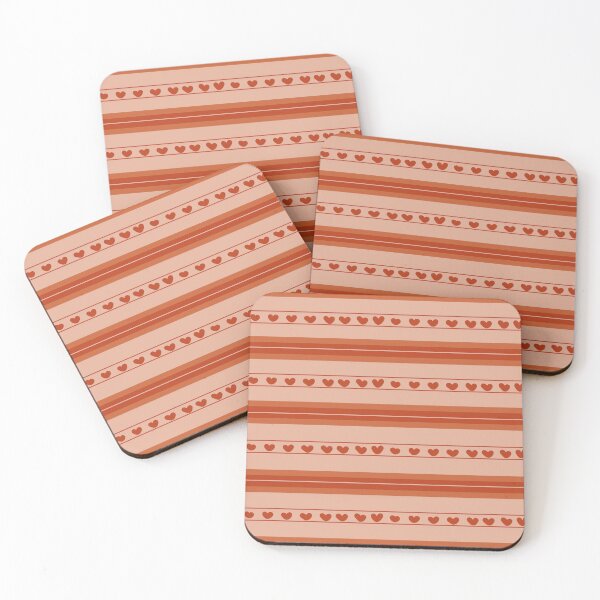 Item preview, Light Orange & Dark Orange Hearts in Stripes designed and sold by KSimpson838.
