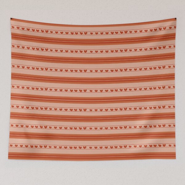 Item preview, Light Orange & Dark Orange Hearts in Stripes designed and sold by KSimpson838.