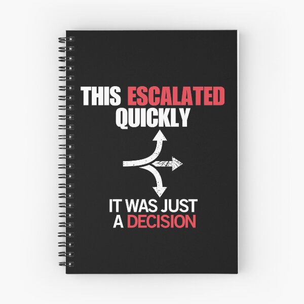 Item preview, Bad Decision Humor – It Escalated Quickly designed and sold by No Excuses Supply.