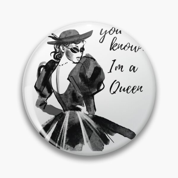 Item preview, You Know I’m A Queen Vintage Fashion Girl Art designed and sold by busesplace.