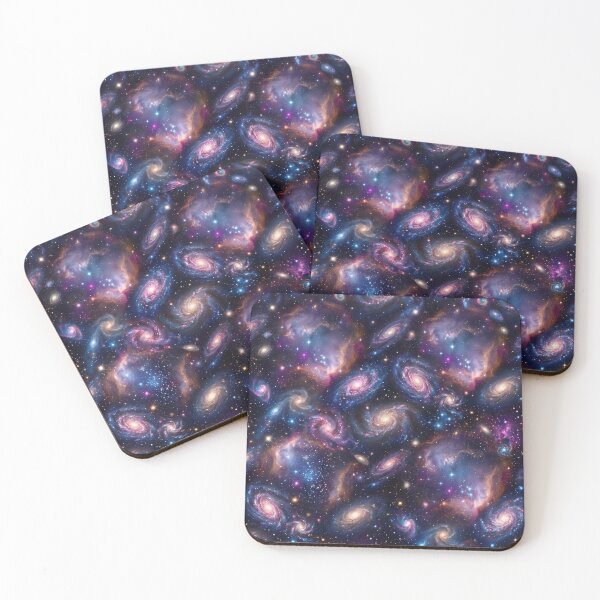 Item preview, Deep Space Nebula & Spiral Galaxy Seamless Pattern. designed and sold by ResonateUK.