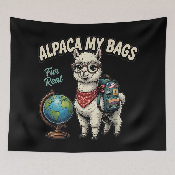 Item preview, Alpaca My Bags Funny Travel Pun Design designed and sold by TshirtsOnline-.