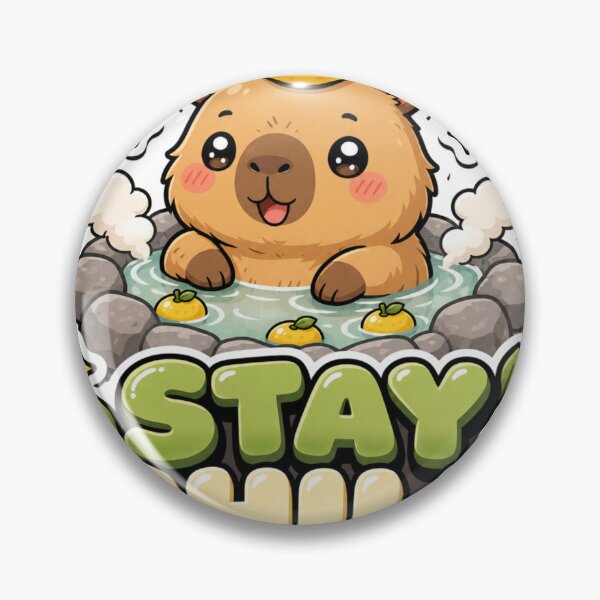 Item preview, Stay Chill Capybara at Onsen Kawaii designed and sold by BoosterShop.