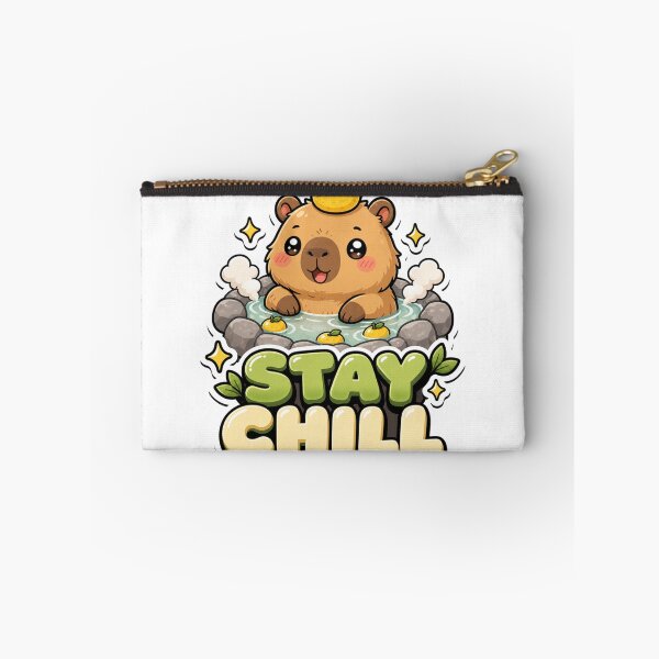 Item preview, Stay Chill Capybara at Onsen Kawaii designed and sold by BoosterShop.