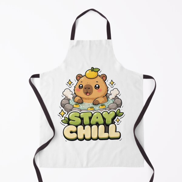 Item preview, Stay Chill Capybara at Onsen Kawaii designed and sold by BoosterShop.