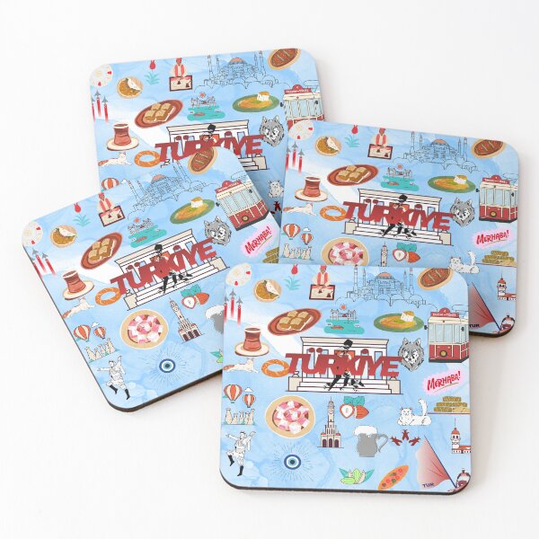 Item preview, Türkiye Culture Icons and Turkish Food Collage designed and sold by busesplace.