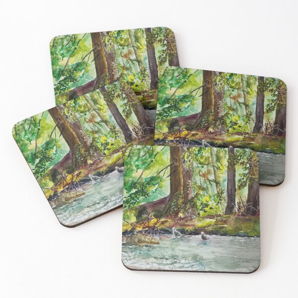 Item preview, Misty Hart Ski aWatercolor Forest designed and sold by Giuliaclimb.