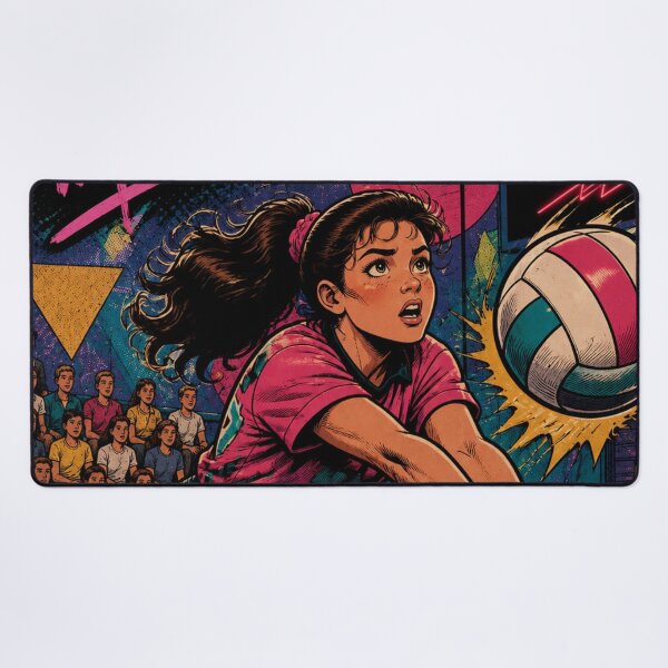 Item preview, Your Potential is Infinite – Retro 80s Volleyball Comic Art designed and sold by reflejoentinta.