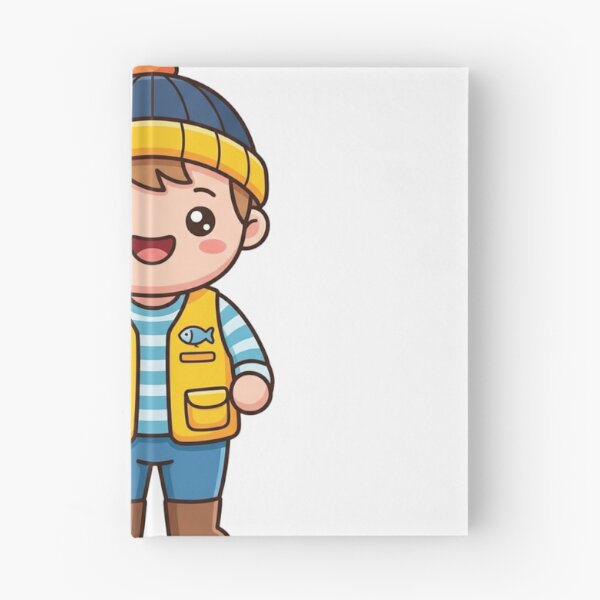 Item preview, Cute Angler Boy with Fish Kawaii designed and sold by BoosterShop.