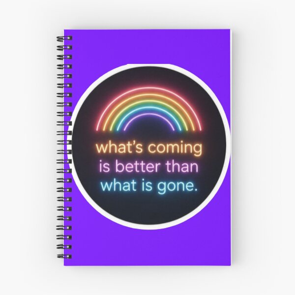 Item preview, Whats Coming Is Better Than What Is Gone Neon Rainbow - Sticker designed and sold by Scro-Ciob-Shop.