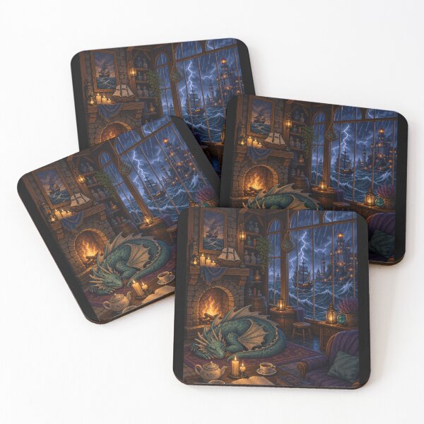 Item preview, Stormhaven Library and the Sleeping Sea Dragon  designed and sold by Sketchlegacy.