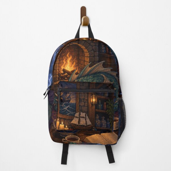 Item preview, Stormhaven Library and the Sleeping Sea Dragon designed and sold by Sketchlegacy.