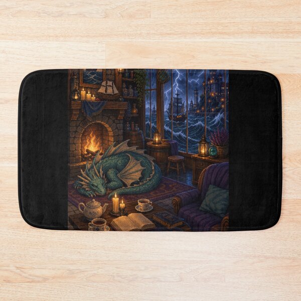 Item preview, Stormhaven Library and the Sleeping Sea Dragon  designed and sold by Sketchlegacy.
