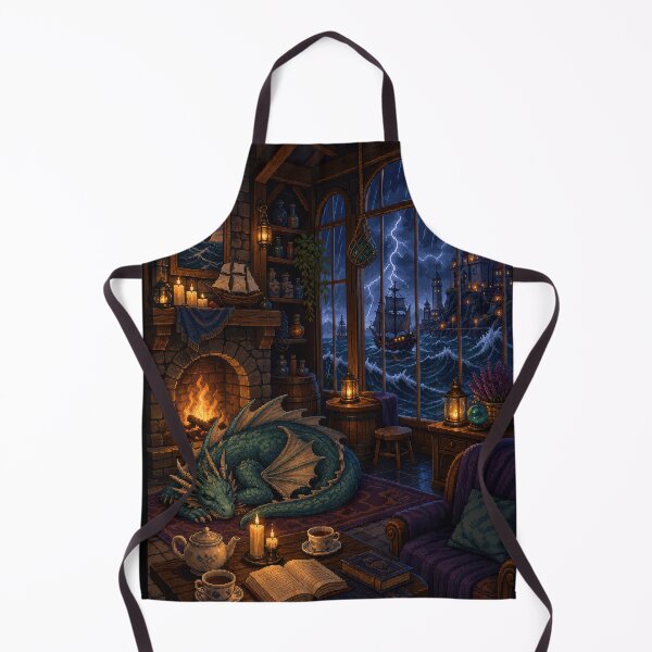 Item preview, Stormhaven Library and the Sleeping Sea Dragon  designed and sold by Sketchlegacy.