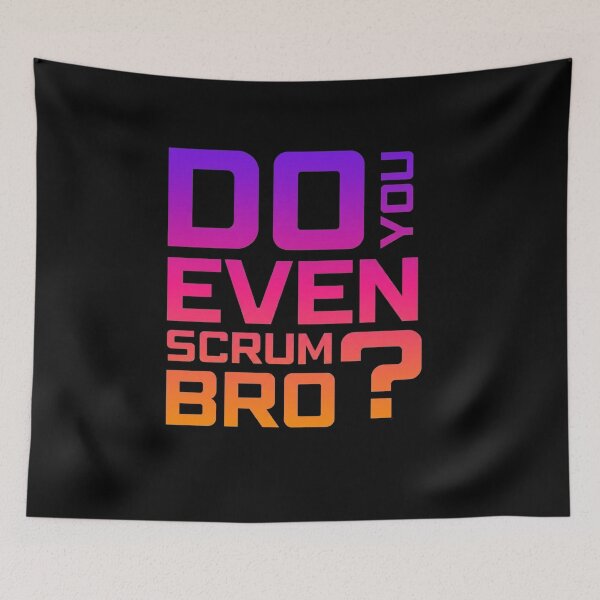Item preview, Funny Scrum Master - Do You Even Scrum Bro Agile Tech - Synthwave Edition designed and sold by 3hornCreations.