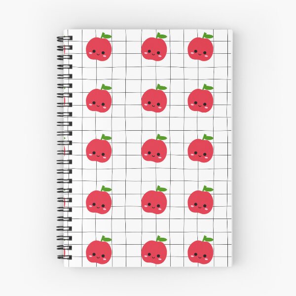 Item preview, Cute Kawaii Apple Pattern Grid Background Sweet Fruit Seamless Design designed and sold by Art IN Pack.