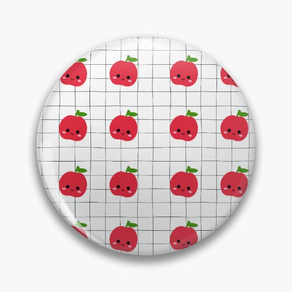 Item preview, Cute Kawaii Apple Pattern Grid Background Sweet Fruit Seamless Design designed and sold by Art IN Pack.