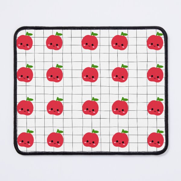 Item preview, Cute Kawaii Apple Pattern Grid Background Sweet Fruit Seamless Design designed and sold by Art IN Pack.