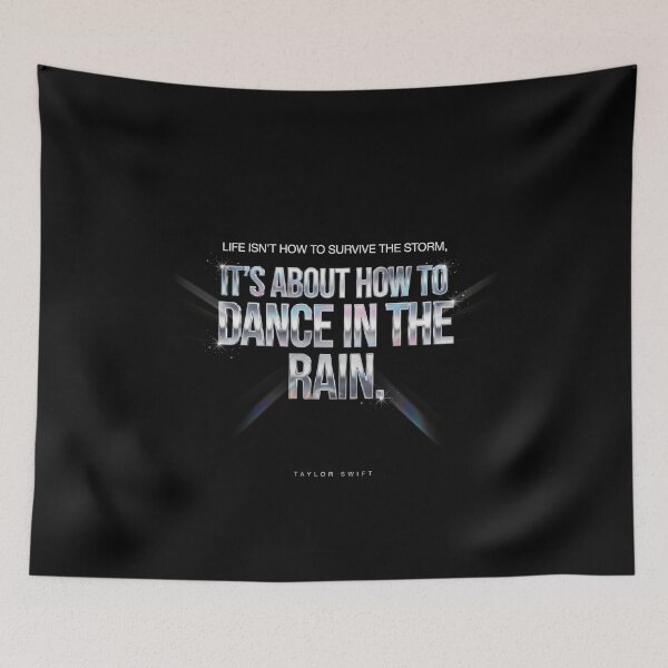 Item preview, Dance In The Rain - Taylor Swift Holographic Chrome Type designed and sold by Enea Kelo.
