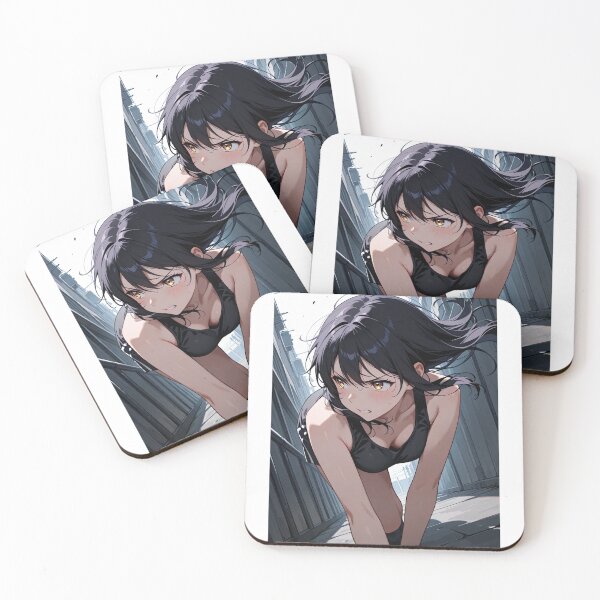 Item preview, Manga - Stylized Female Character, Dynamic and Troubling Urban Scene designed and sold by AnimeShin.