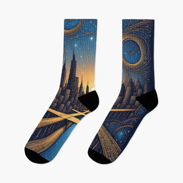 Item preview, Fantastic cityscape under the starry sky designed and sold by Mianku | Für das Leben.