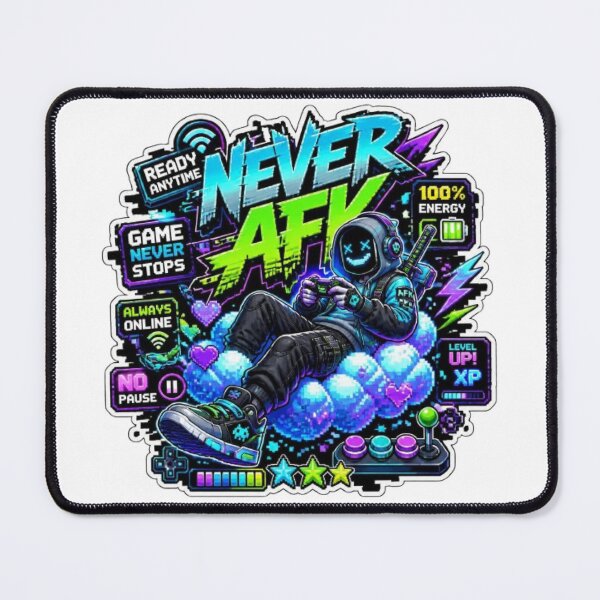 Item preview, NEVER AFK Gaming Sticker – Cyber Gamer Graffiti Art | Neon RGB Gamer Gift | Die-Cut Vinyl Decal designed and sold by Stylestickers55.