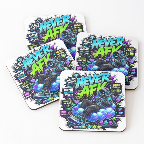 Item preview, NEVER AFK Gaming Sticker – Cyber Gamer Graffiti Art | Neon RGB Gamer Gift | Die-Cut Vinyl Decal designed and sold by Stylestickers55.