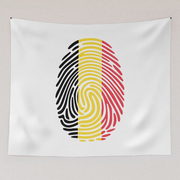 Item preview, Belgium Flag Fingerprint Identity | Belgian DNA Heritage Graphic designed and sold by NTGUILTY.