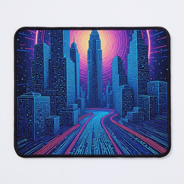 Item preview, Futuristic New York skyline with radiant energy designed and sold by Mianku | Für das Leben.
