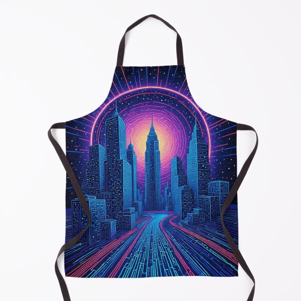 Item preview, Futuristic New York skyline with radiant energy designed and sold by Mianku | Für das Leben.