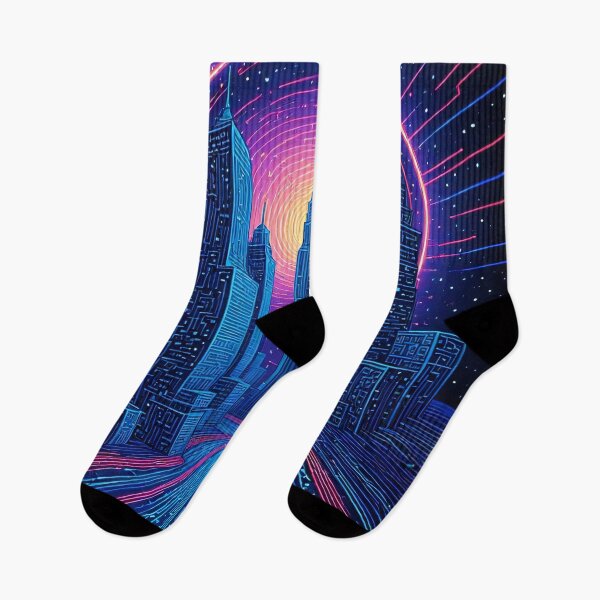 Item preview, Futuristic New York skyline with radiant energy designed and sold by Mianku | Für das Leben.