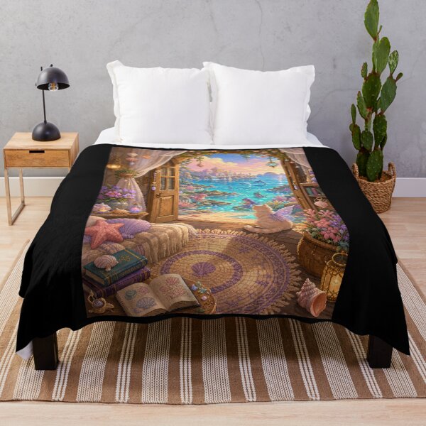 Item preview, Winged Cat at the Enchanted Mermaid Cove designed and sold by Sketchlegacy.