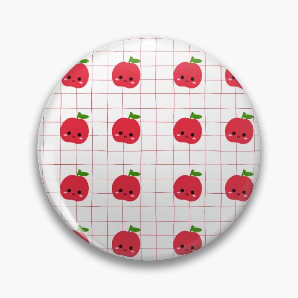 Item preview, Red Cute Kawaii Apple Pattern Grid Background Sweet Fruit Seamless Design designed and sold by Art IN Pack.