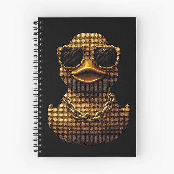 Item preview, Golden Pixel Gangster Ducky designed and sold by ClubVacay.