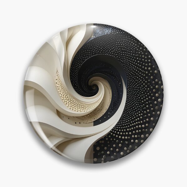Item preview, Intricate Black and White Spiral Design designed and sold by Vicky Brago-Mitchell®.