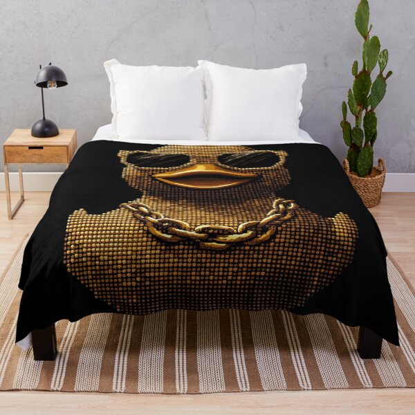 Item preview, Golden Pixel Gangster Ducky designed and sold by ClubVacay.