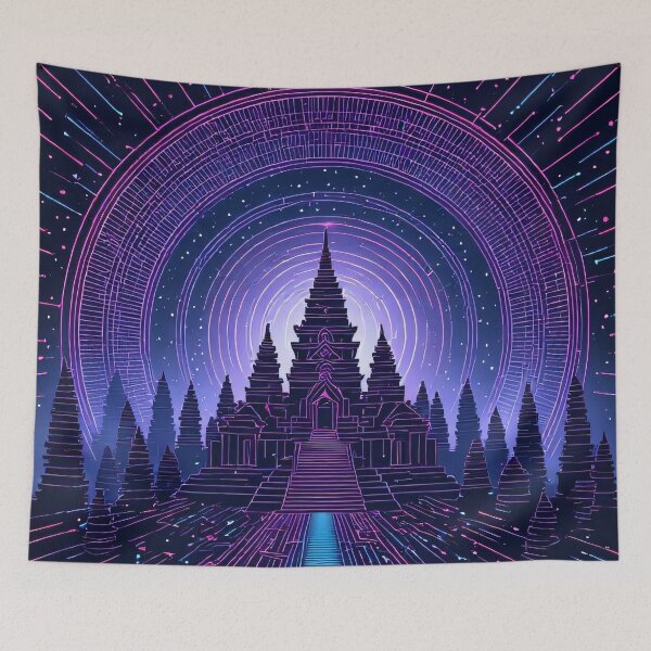 Item preview, Digital temple complex on a circuit board designed and sold by Mianku | Für das Leben.