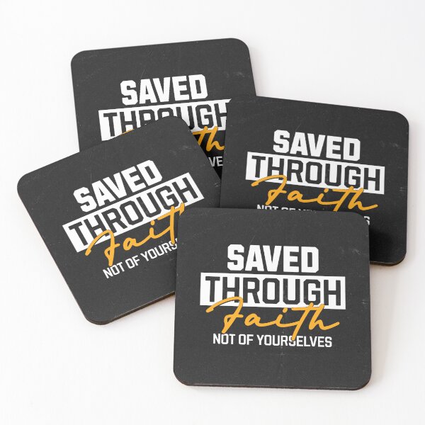 Artikelvorschau, Saved Through Faith Christlicher Glaube Bibelvers entworfen und verkauft von BoosterShop.