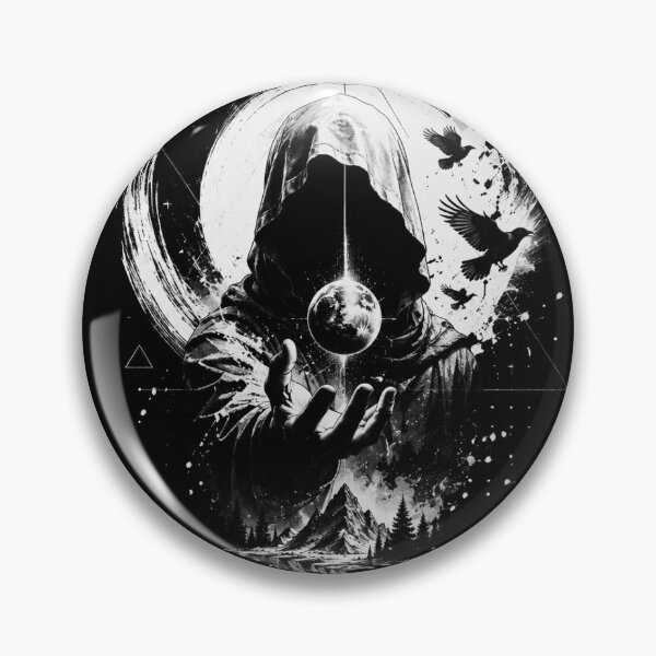 Item preview, The Cosmic Keeper Dark Monochrome Art designed and sold by AndreOG.